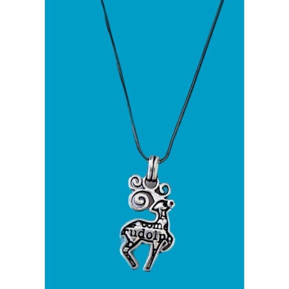 Brighton B JOLLY Reindeer Rudolph Deer Christmas Necklace - Picture 1 of 4